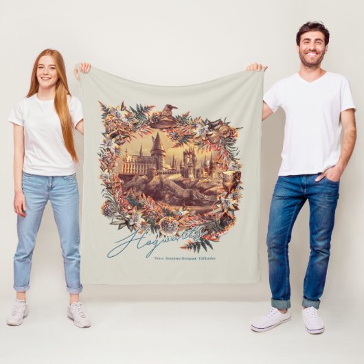 HOGWARTS™ CASTLE Blumengrafik Fleecedecke (Beispiel)