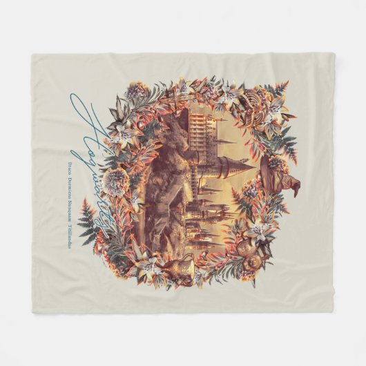 HOGWARTS™ CASTLE Blumengrafik Fleecedecke (Vorderseite (Horizontal))