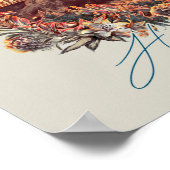 HOGWARTS™ CASTLE Blumengrafik Poster (Ecke)