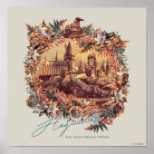 HOGWARTS™ CASTLE Blumengrafik Poster (Vorne)