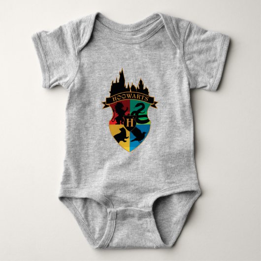 HOGWARTS™ Castle Crest House Pride Badge Baby Strampler (Vorderseite)