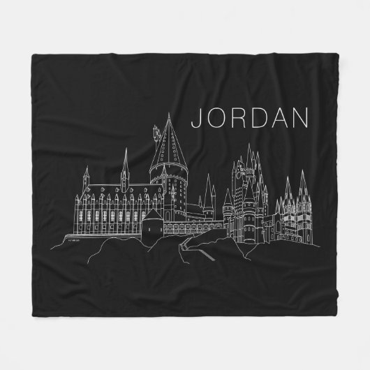 HOGWARTS™ CASTLE-Kontur Fleecedecke (Vorderseite (Horizontal))
