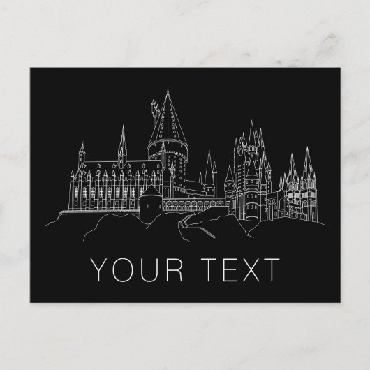 HOGWARTS™ CASTLE-Kontur Postkarte (Vorderseite)