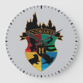 HOGWARTS™ Castle Wappen House Pride Abzeichen Große Wanduhr (Vorderseite)