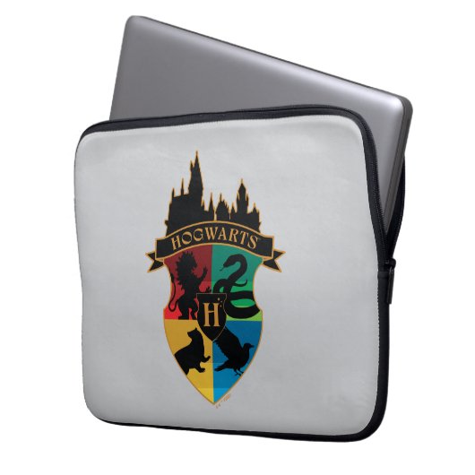 HOGWARTS™ Castle Wappen House Pride Abzeichen Laptopschutzhülle (Vorderseite Links)