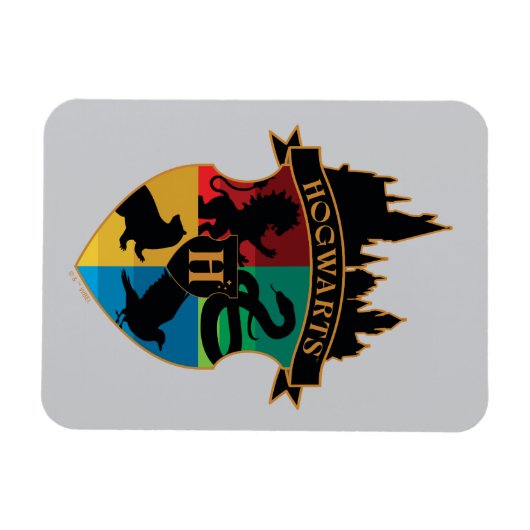 HOGWARTS™ Castle Wappen House Pride Abzeichen Magnet (Horizontal)