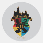 HOGWARTS™ Castle Wappen House Pride Abzeichen Runder Aufkleber (Vorderseite)