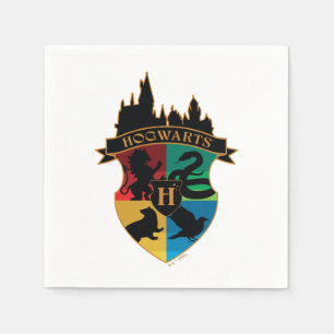 HOGWARTS™ Castle Wappen House Pride Abzeichen Serviette