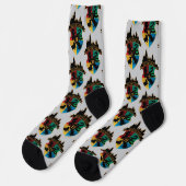 HOGWARTS™ Castle Wappen House Pride Abzeichen Socken (Linkes Detail)