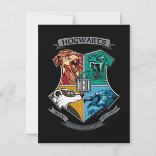 HOGWARTS™ Crosshatched Mitteilungskarte