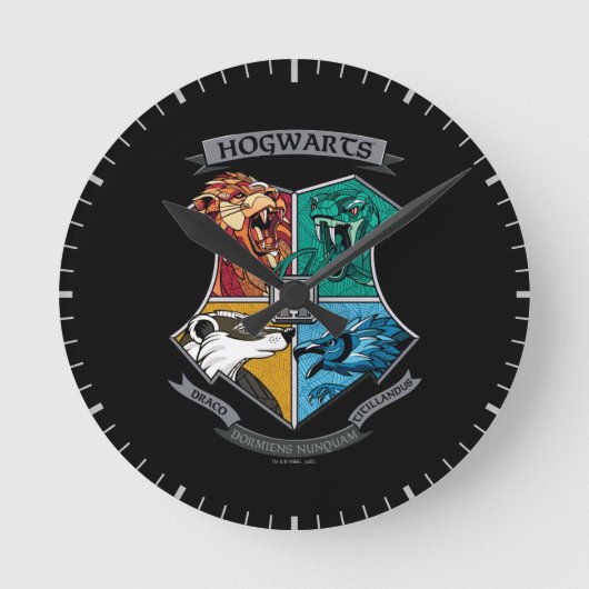 HOGWARTS™ Crosshatched Runde Wanduhr (Vorderseite)