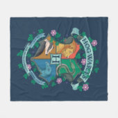 HOGWARTS™ Florales Wappen Fleecedecke (Vorderseite (Horizontal))