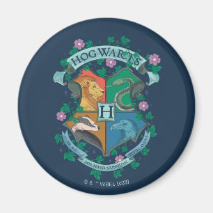 HOGWARTS™ Florales Wappen Magnet