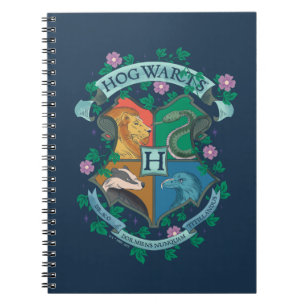 HOGWARTS™ Florales Wappen Notizblock