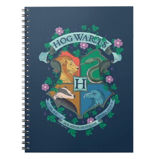 HOGWARTS™ Florales Wappen Notizblock (Vorderseite)