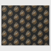 HOGWARTS™ Goldenes Wappen Geschenkpapier (Flach)