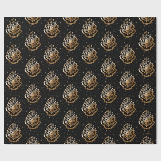 HOGWARTS™ Goldenes Wappen Geschenkpapier (Flach)