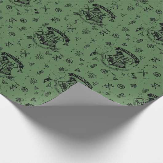 HOGWARTS™ Green Pattern Geschenkpapier (Ecke)