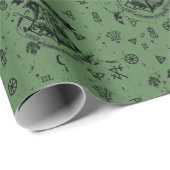 HOGWARTS™ Green Pattern Geschenkpapier (Rolleneckpunkt)