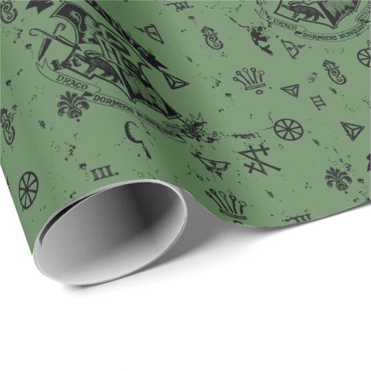 HOGWARTS™ Green Pattern Geschenkpapier (Rolleneckpunkt)