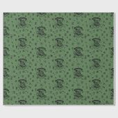 HOGWARTS™ Grünes Muster Geschenkpapier (Flach)