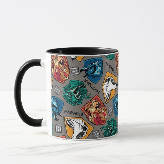 HOGWARTS™ Häuser - Crosshatched Muster Tasse (Links)