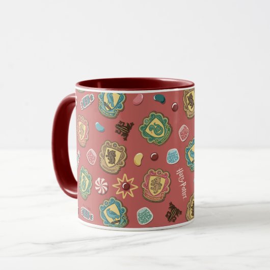 HOGWARTS™ Häuser-Feiertags-Cookie-Muster Tasse (Vorderseite Links)
