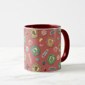 HOGWARTS™ Häuser-Feiertags-Cookie-Muster Tasse (VorderseiteRechts)