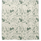 HOGWARTS™ Herbology Magic Pattern Duschvorhang (Vorderseite)