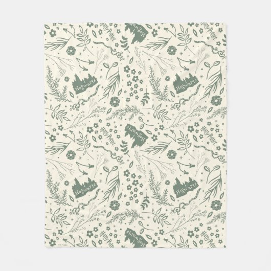 HOGWARTS™ Herbology Magic Pattern Fleecedecke (Vorderseite)