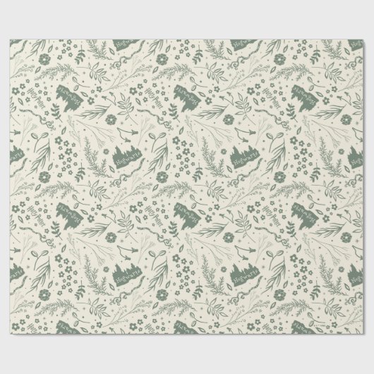 HOGWARTS™ Herbology Magic Pattern Geschenkpapier (Flach)