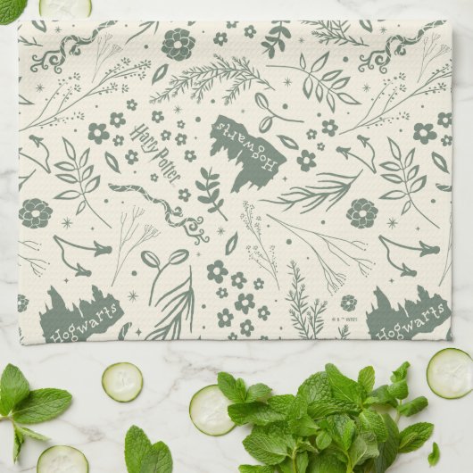 HOGWARTS™ Herbology Magic Pattern Geschirrtuch (Gefaltet)