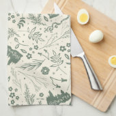 HOGWARTS™ Herbology Magic Pattern Geschirrtuch (Viertel Falte)