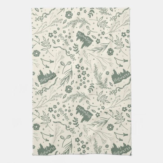 HOGWARTS™ Herbology Magic Pattern Geschirrtuch (Vertikal)