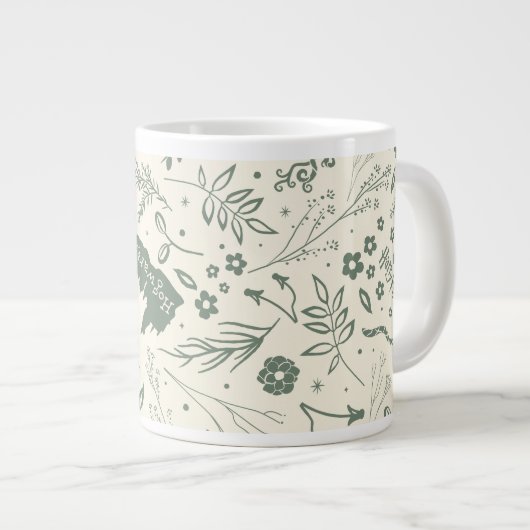 HOGWARTS™ Herbology Magic Pattern Jumbo-Tasse (Vorderseite Rechts)