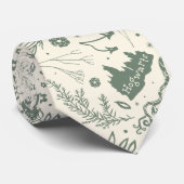 HOGWARTS™ Herbology Magic Pattern Krawatte (Gerollt)