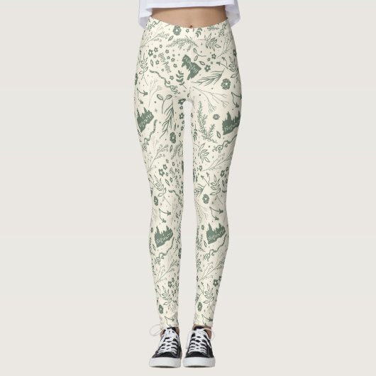 HOGWARTS™ Herbology Magic Pattern Leggings (Vorderseite)