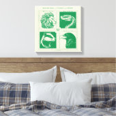 HOGWARTS™ House Animals Grid Leinwanddruck (Insitu (Schlafzimmer))