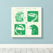 HOGWARTS™ House Animals Grid Leinwanddruck (Insitu (Holzboden))