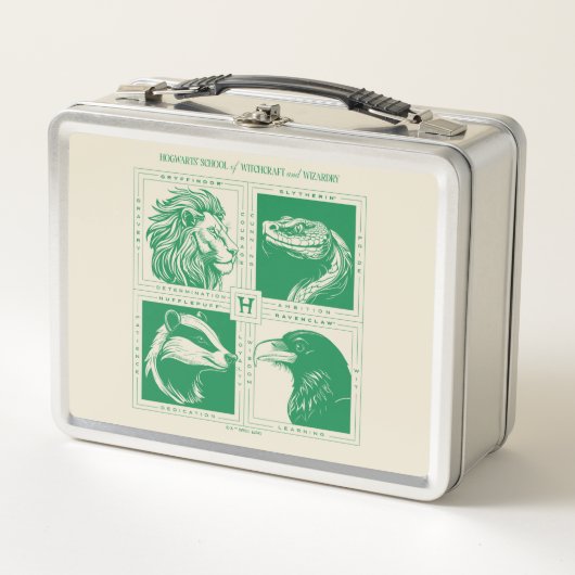 HOGWARTS™ House Animals Grid Metall Brotdose (Vorderseite)