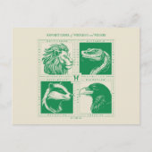 HOGWARTS™ House Animals Grid Postkarte (Vorderseite)