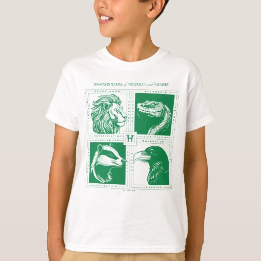 HOGWARTS™ House Animals Grid T-Shirt (Vorderseite)