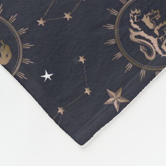 Hogwarts House Wappen Constellation Pattern Fleecedecke (Ecke)