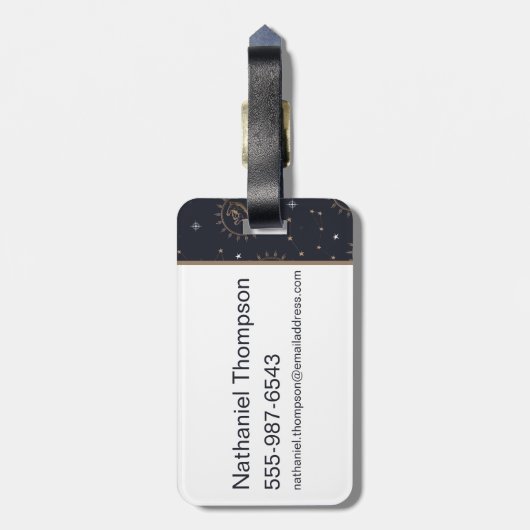 Hogwarts House Wappen Constellation Pattern Gepäckanhänger (Rückseite vertikal)
