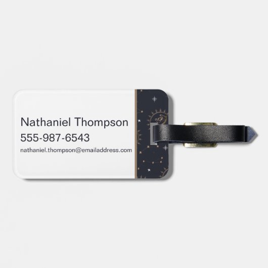 Hogwarts House Wappen Constellation Pattern Gepäckanhänger (Rückseite horizontal)