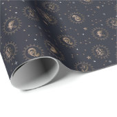 Hogwarts House Wappen Constellation Pattern Geschenkpapier (Rolleneckpunkt)