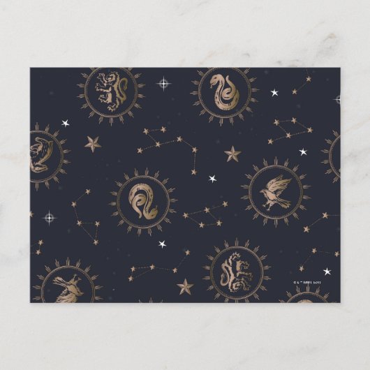Hogwarts House Wappen Constellation Pattern Postkarte (Vorderseite)