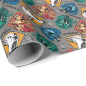 HOGWARTS™ Houses Crosshatched Pattern Geschenkpapier (Rolleneckpunkt)