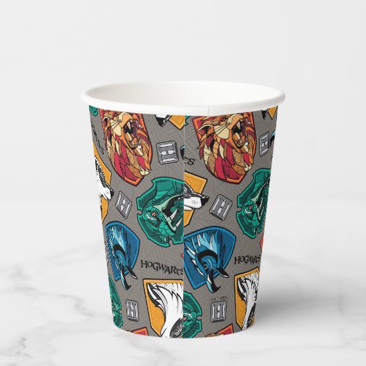 HOGWARTS™ Houses Crosshatched Pattern Pappbecher (Rechts)