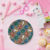 HOGWARTS™ Houses Crosshatched Pattern Pappteller (Party)